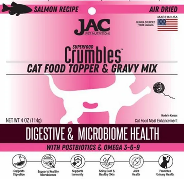 1ea 4oz JAC CAT Salmon Crumbles Topper - Health/First Aid